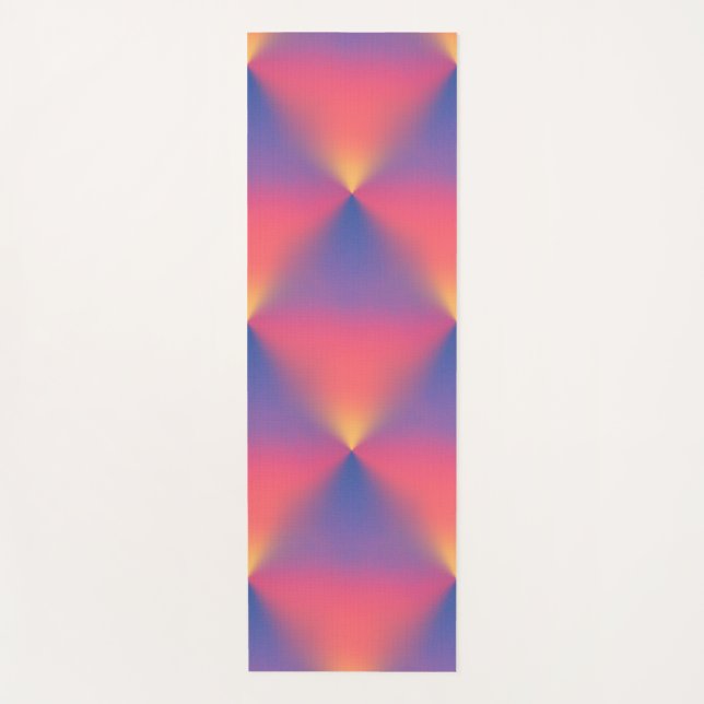 Rainbow of Colours Diamond Shapes Yoga Mat (Front)