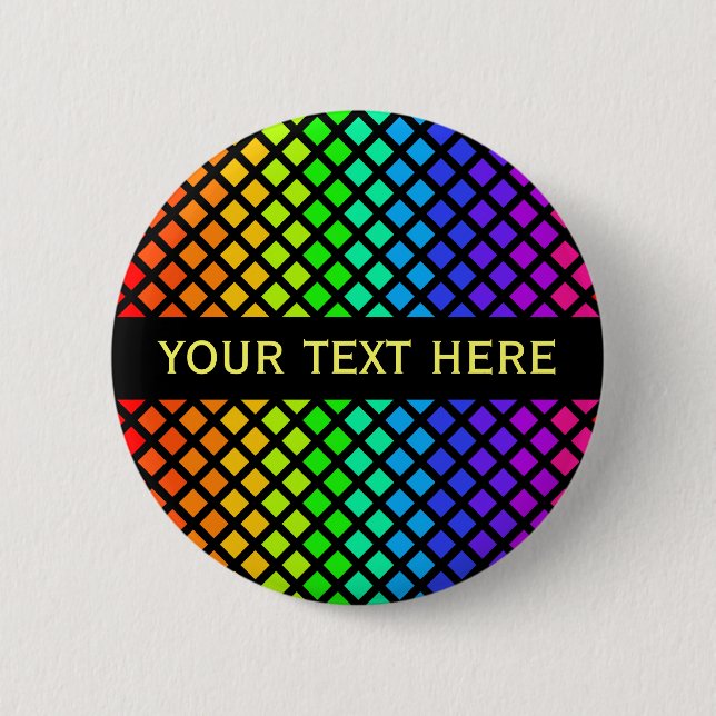 Rainbow of Diamonds button (Front)