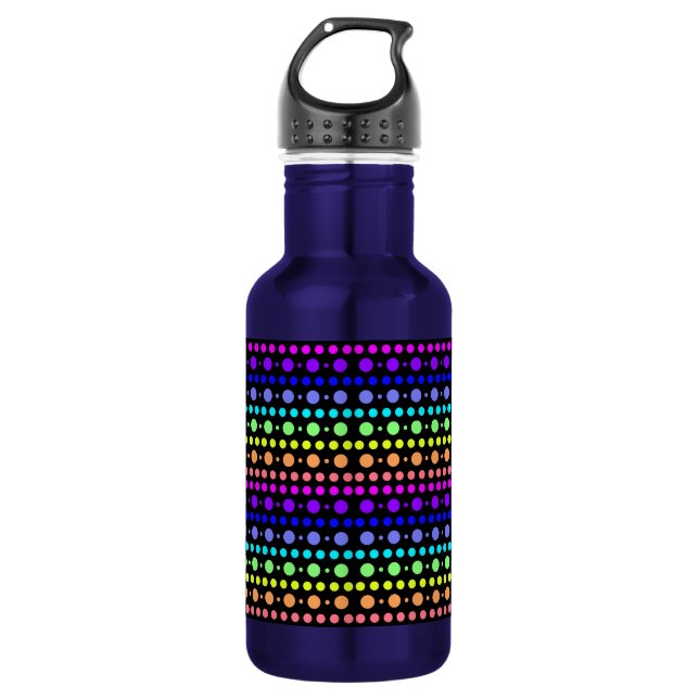 Rainbow of Dots 532 Ml Water Bottle (Front)