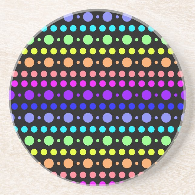Rainbow of Dots coaster (Front)