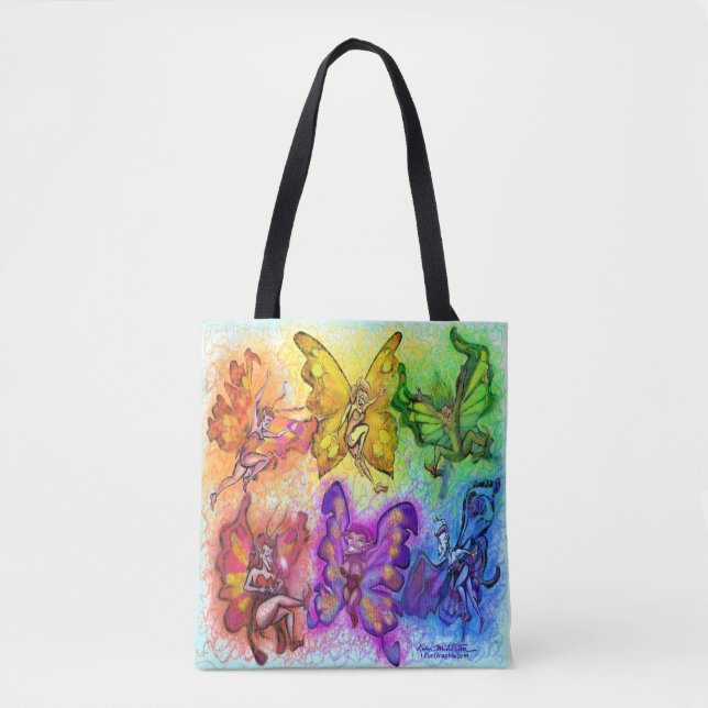 Rainbow of Faeries Tote Bag (Front)