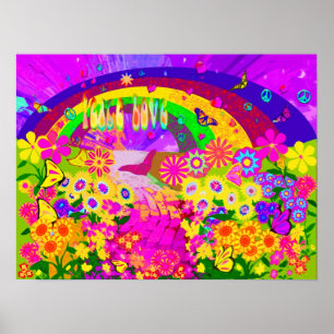 Rainbow Of Flowers Poster