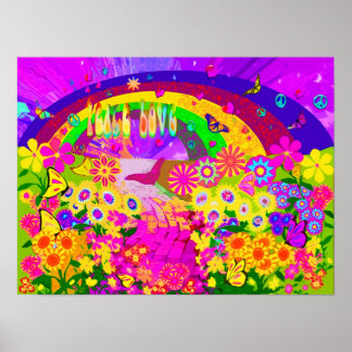 Rainbow Of Flowers Poster