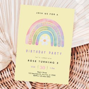 Rainbow Of Fun Birthday Party Invitation