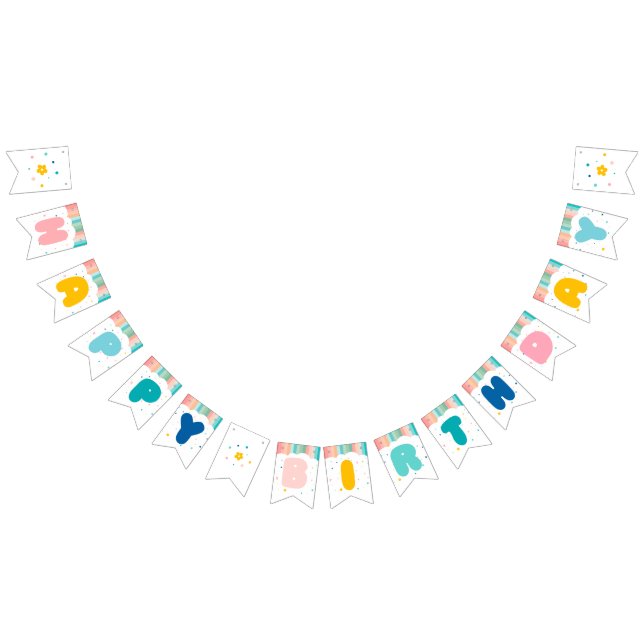 Rainbow of Fun Birthday Party Theme Bunting (All)