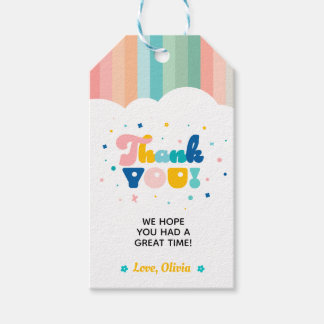 Rainbow of Fun Birthday Party Theme Gift Tags