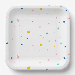 Rainbow of Fun Birthday Party Theme Paper Plate