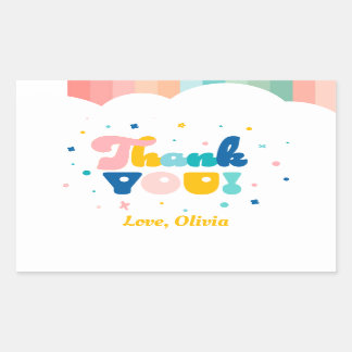 Rainbow of Fun Birthday Party Theme Sticker