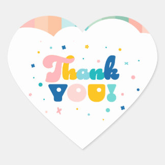 Rainbow of Fun Birthday Party Theme Sticker