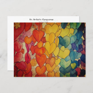 Rainbow of Hearts and Hope Celebration Postcard