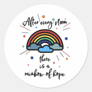 Rainbow Of Hope Classic Round Sticker
