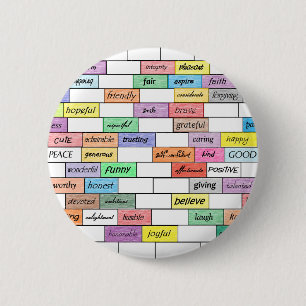 Rainbow of Inspirational Graffiti 6 Cm Round Badge