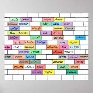 Rainbow of Inspirational Graffiti Print