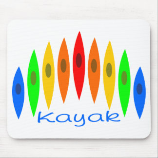 Rainbow of Kayaks Mouse Mat