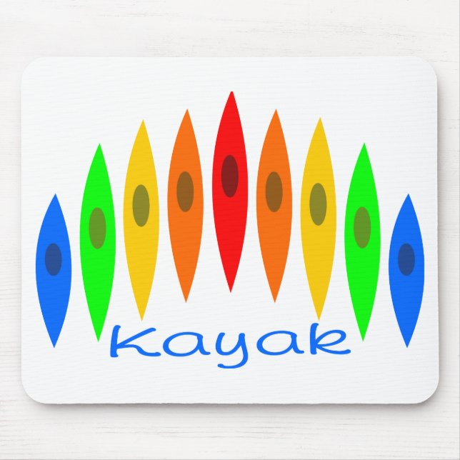 Rainbow of Kayaks Mouse Mat (Front)