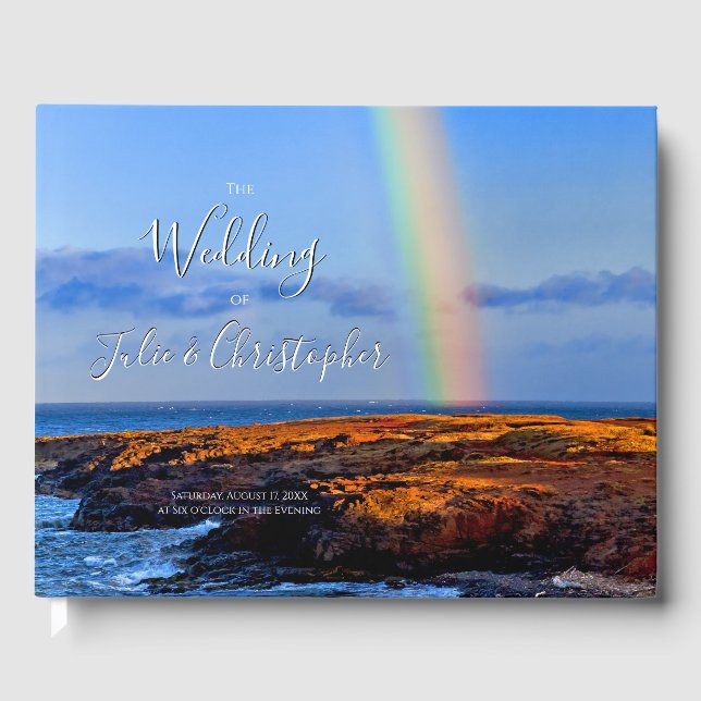 Rainbow of Love & Happiness, Wedding Guest Book (Front)