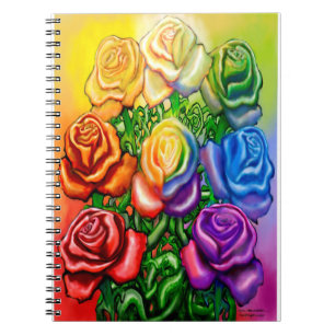 Rainbow of Roses Notebook