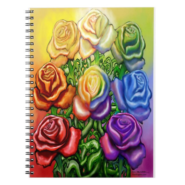 Rainbow of Roses Notebook (Front)