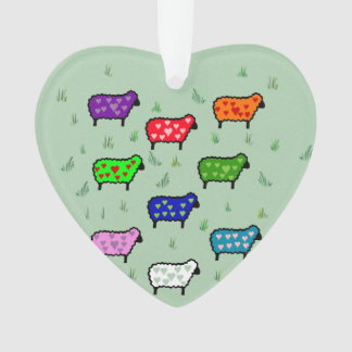 Rainbow Of Sheep Ornament