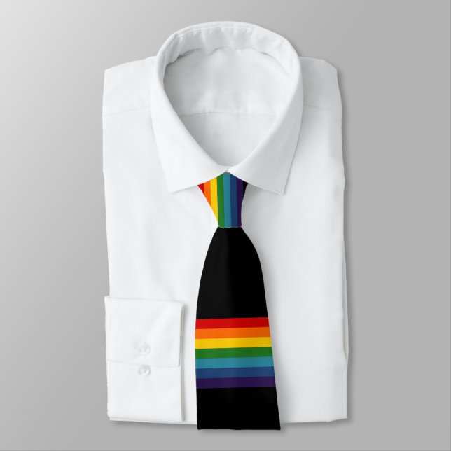 Rainbow Of Stripes Tie (Tied)