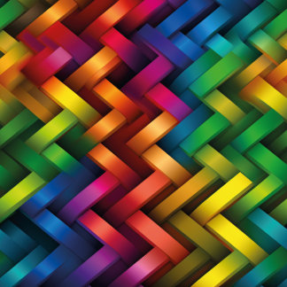 Rainbow of Vibrant Geometry Cushion