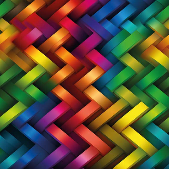 Rainbow of Vibrant Geometry Cushion (Creator Uploaded)