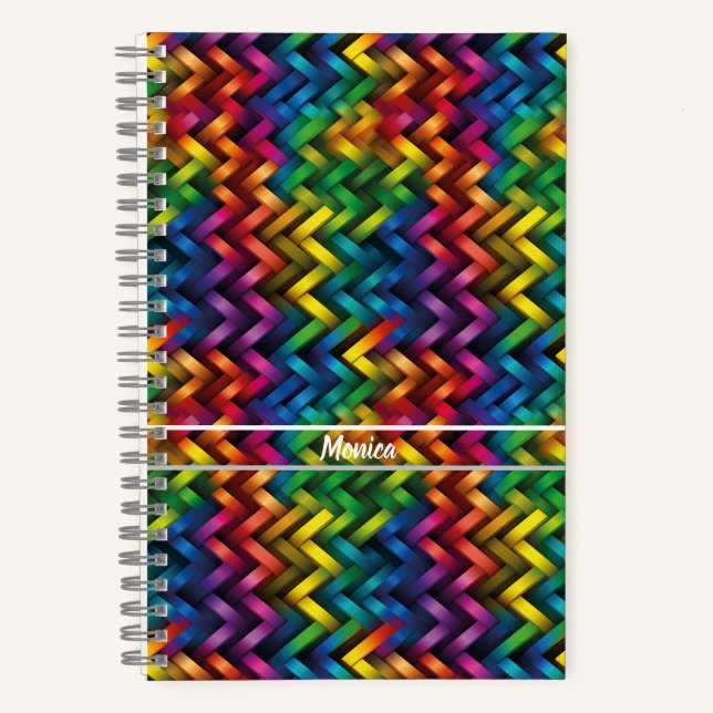 Rainbow of Vibrant Geometry Notebook (Front)