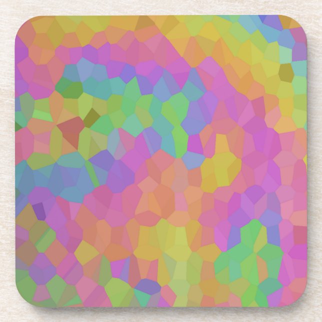 Rainbow Oil Mosaics Coaster (Front)