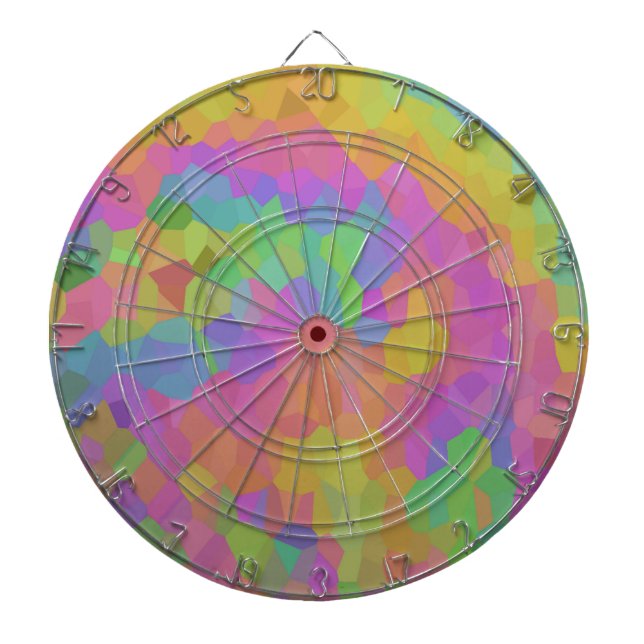 Rainbow Oil Mosaics Dartboard (Front)