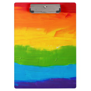 Rainbow Oil Paint Pride Clipboard – LGBT Gay 