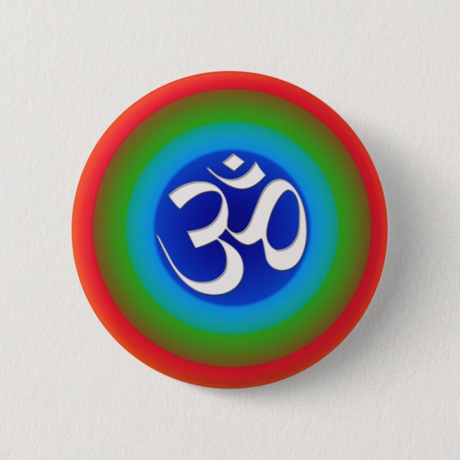 Rainbow_om 6 Cm Round Badge (Front)