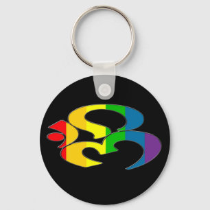 Rainbow OM Key Ring