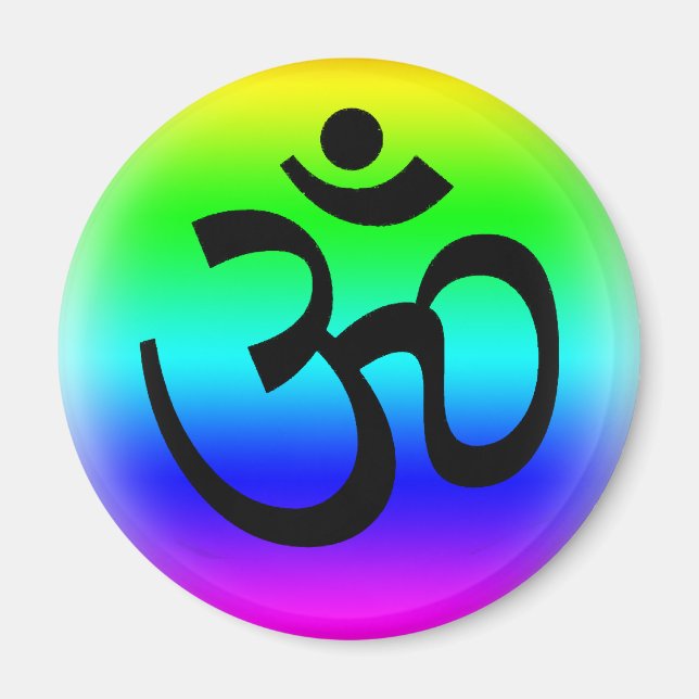 Rainbow Om Magnet (Front)