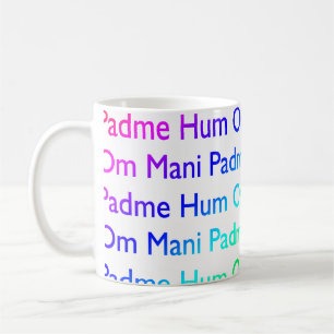 Rainbow Om Mani Padme Hum Coffee Mug