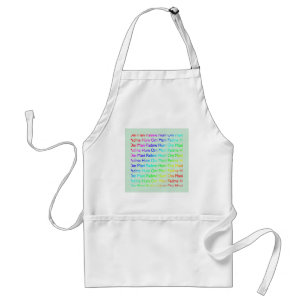 Rainbow Om Mani Padme Hum (on Baby Blue) Standard Apron