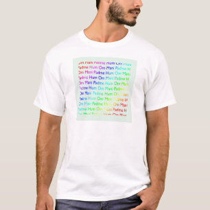 Rainbow Om Mani Padme Hum (on Baby Blue) T-Shirt