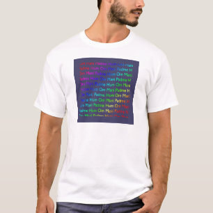 Rainbow Om Mani Padme Hum on Purple T-Shirt