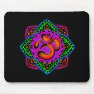 rainbow om mantra mouse mat