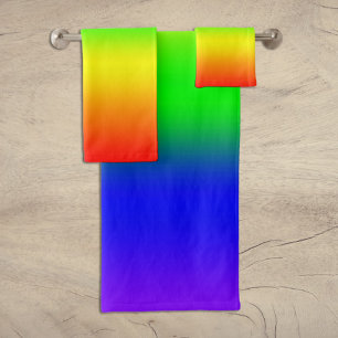 Rainbow Ombre Bath Towel Set