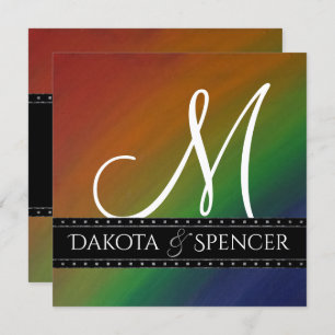 Rainbow Ombre Bold Colourful Pride Flag Abstract Invitation