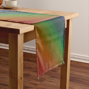 Rainbow Ombre Bold Colourful Pride Flag Abstract Medium Table Runner