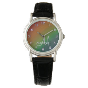 Rainbow Ombre   Bold Colourful Pride Flag Abstract Watch