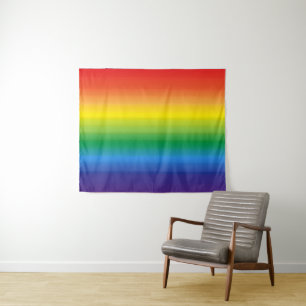 Rainbow Ombre LGBTQ Pride Colourful Tapestry