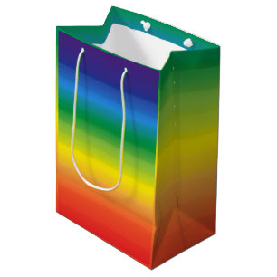 Rainbow Ombre Modern Bold Pride Medium Gift Bag