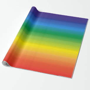 Rainbow Ombre Modern Bright Bold Pride Wrapping Paper