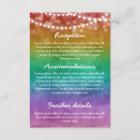 Rainbow Ombre String Lights Gay Wedding