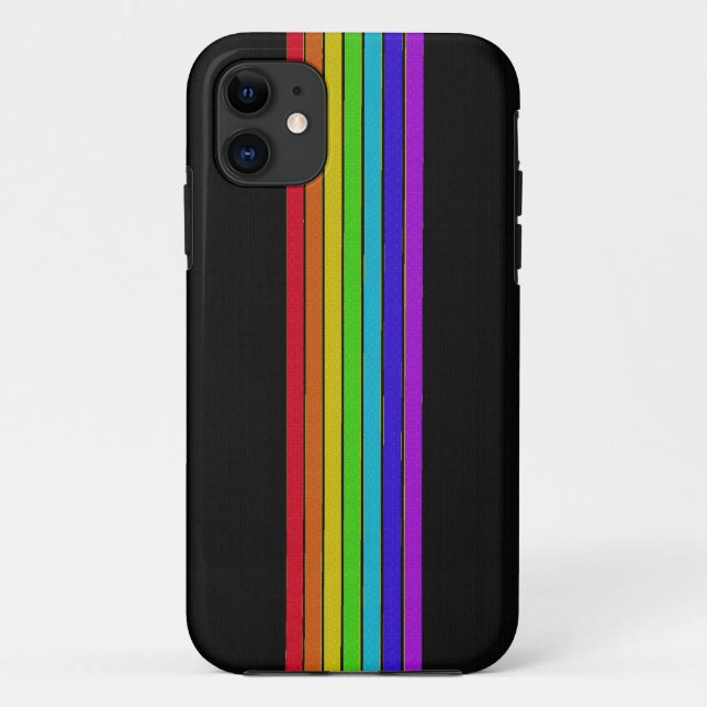 Rainbow on Black iPhone 5 Case (Back)