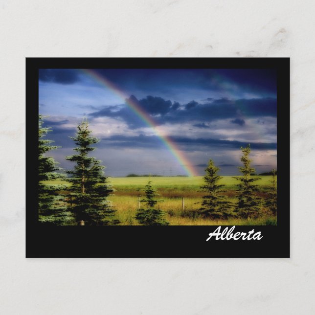 Rainbow On The Prairies Postcard (Front)