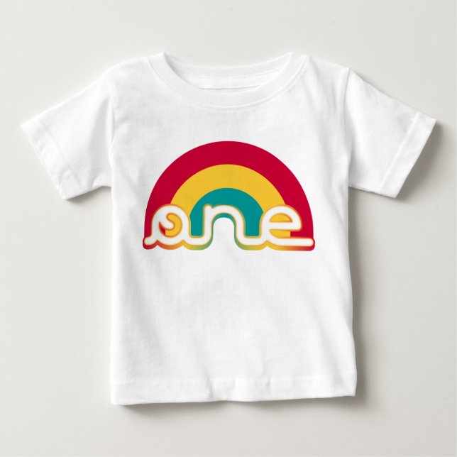 Rainbow One Birthday Tee (Front)