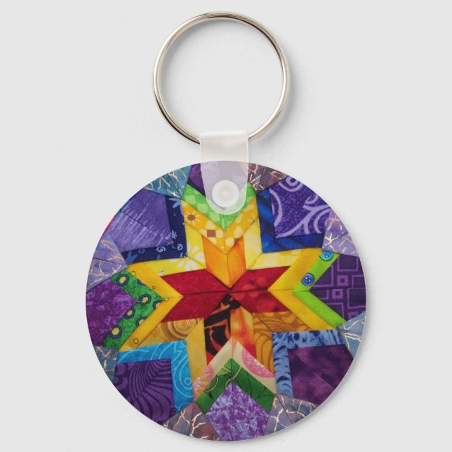 rainbow one folded star key ring (Front)